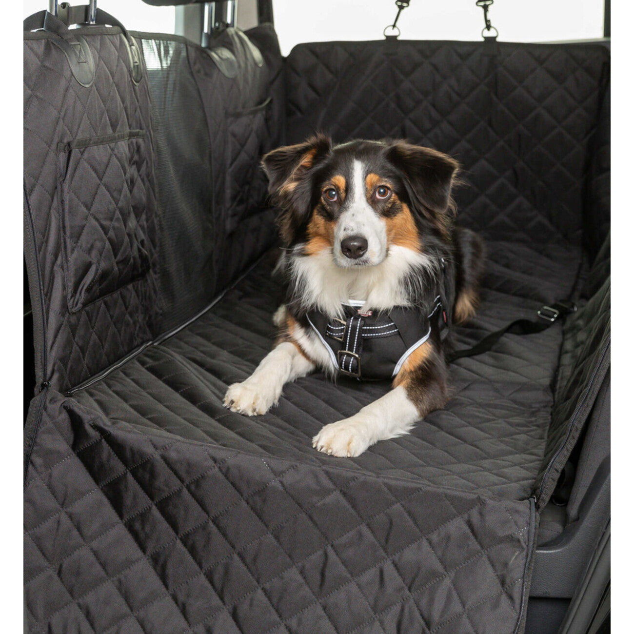 Auto-Schondecke mit Platten zur Verlängerung der Liegefläche – 1,64 × 1,61 m, schwarz