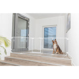 Absperrgitter, 5 Elemente, mit Tür, 62,5–300 × 76,5 cm – 62,5–300 × 76,5 cm