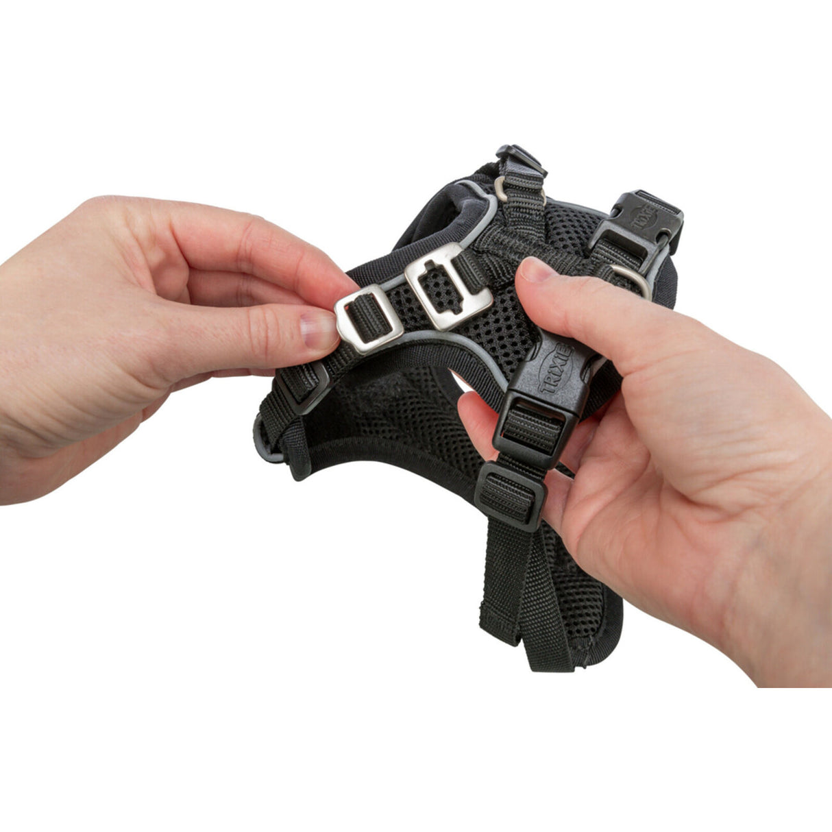 Premium FlexMesh Geschirr, wide fit spezieller Schnitt für kurze, kompakte Hunde, z. B. Möpse & Bulldoggen