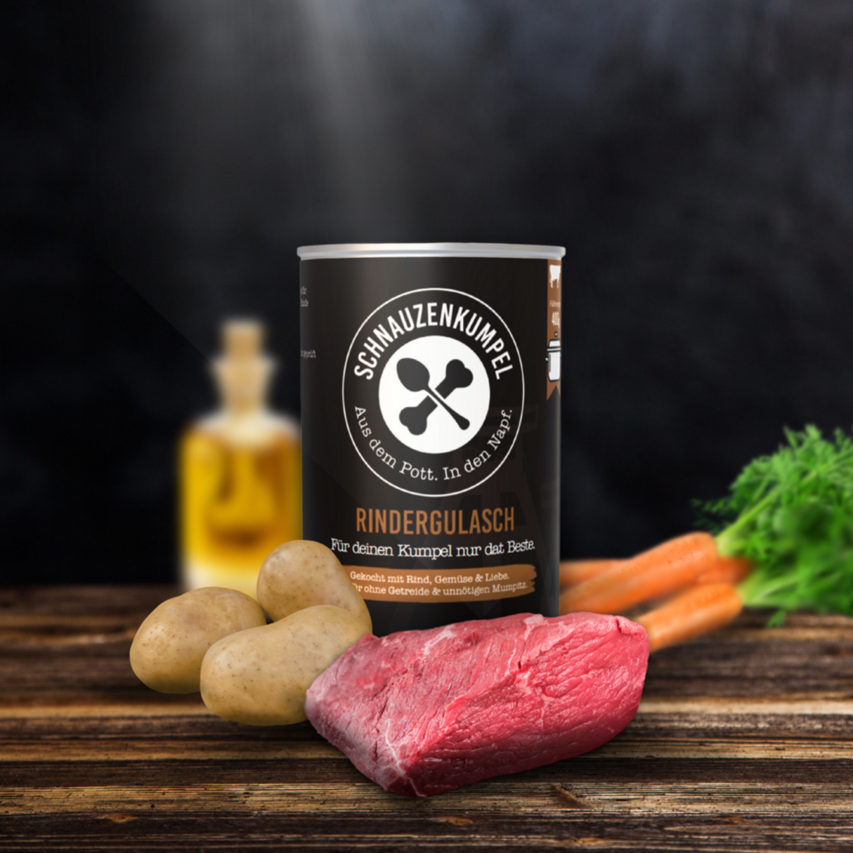 Rindergulasch für Hunde