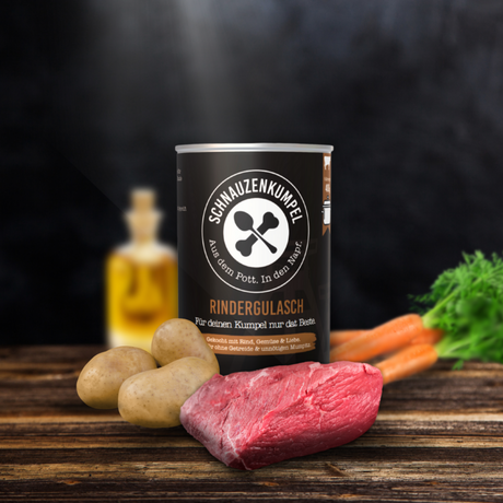 Rindergulasch für Hunde