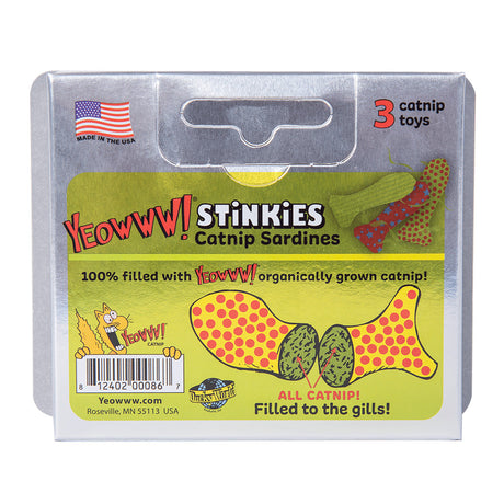 Yeowww! Stinkies Catnip Sardines Trio – unwiderstehliches Bio-Katzenspielzeug