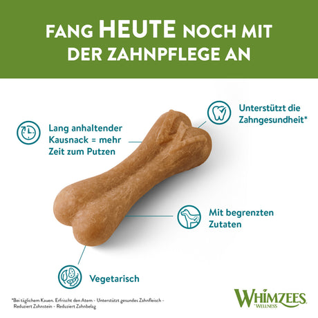 WHIMZEES® Reisknochen Zahnpflege Hundesnack Größe: M/L – M/L 360 g