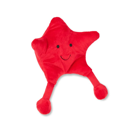Xmas Weihnachten Christmas Range Hundespielzeug aus Softplüsch – sitzender Stern 20 x 20 x 9 cm rot