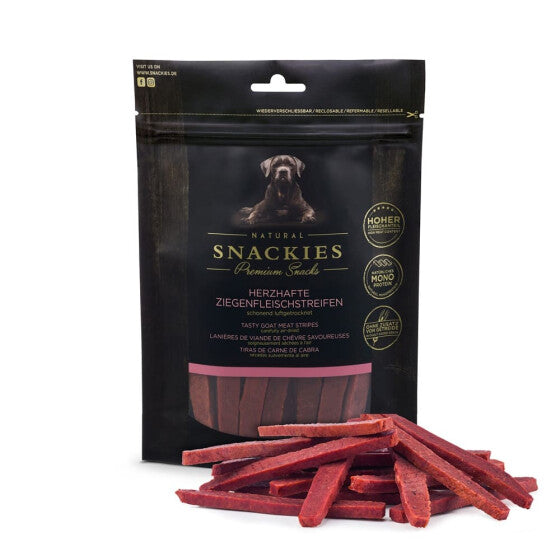 Snackies Herzhafte Ziegen Snacks für Hunde – Getreidefrei & Monoprotein