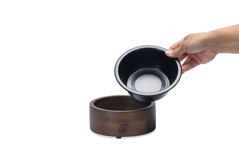 Designed By Lotte Hundenapf Milani aus Akazienholz & Edelstahl – Stilvolles Futterset für Deinen Hund