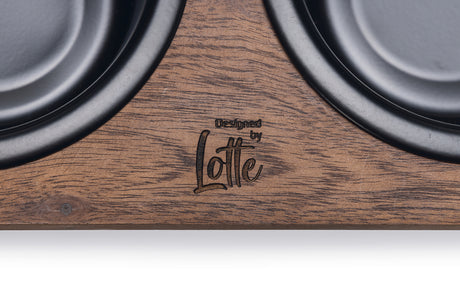 Designed By Lotte Holz Dinnerset Katze Melora – Stilvolle Futterstation aus Akazienholz