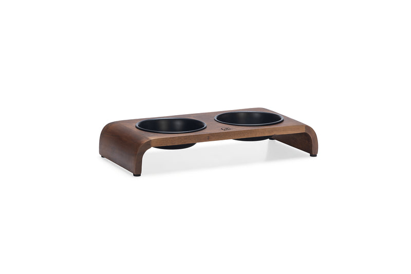 Designed By Lotte Holz Dinnerset Katze Melora – Stilvolle Futterstation aus Akazienholz