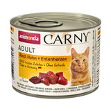 Carny Adult Katzenfutter – Rind & Huhn & Entenherzen 6x200g