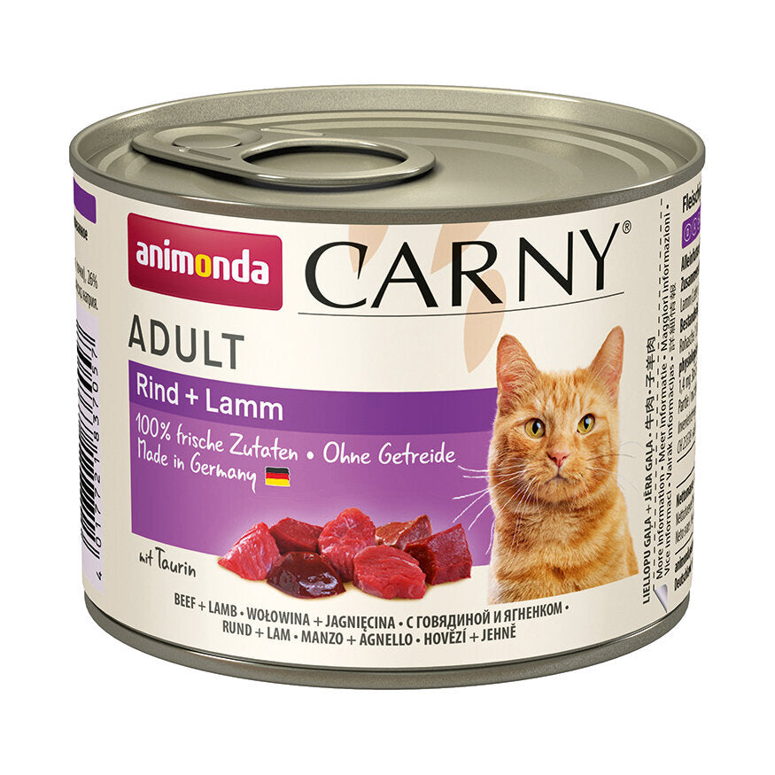 Carny Adult Katzenfutter – Rind & Lamm 6x200g