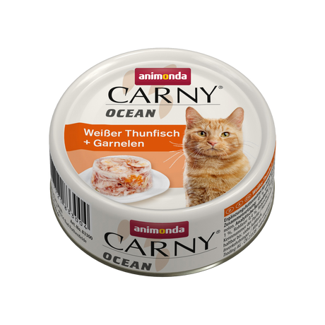 Animonda Carny Ocean Katzenfutter – Weißer Thunfisch & Garnelen 12x80g