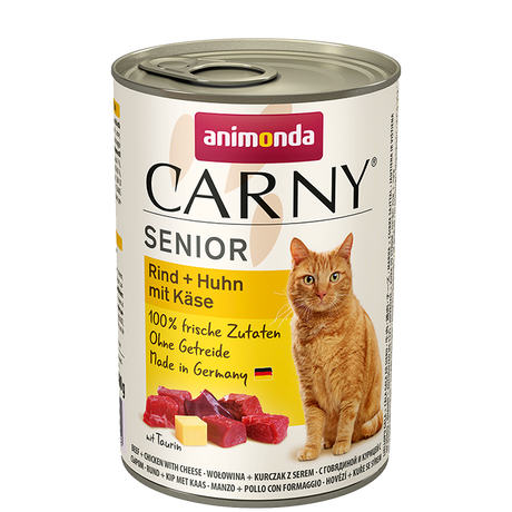 Animonda Carny Senior Katzenfutter – Rind & Huhn & Käse 6x400g
