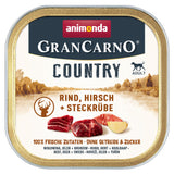 GranCarno Country Adult Hundefutter – 22 x 150g, Rind, Hirsch & Steckrübe