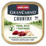 GranCarno Country Adult Hundefutter – 22 x 150g, Huhn, Wild & Pastinake