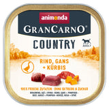 GranCarno Country Adult Hundefutter – 22 x 150g, Rind, Gans & Kürbis
