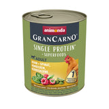 GranCarno Superfood Hundefutter – Huhn & Spinat - 6 x 800 g