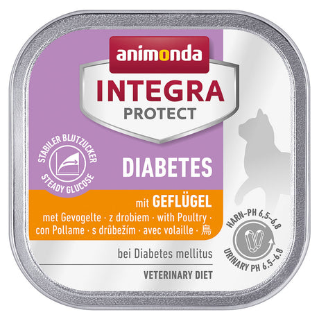 Animonda Integra Protect Diabetes Katzenfutter Schälchen – Geflügel 16x100g