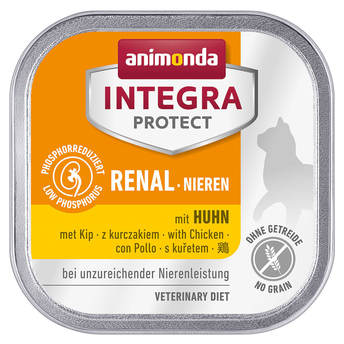 Animonda Integra Protect Niere Katzenfutter Schälchen – mit Huhn 16x100g