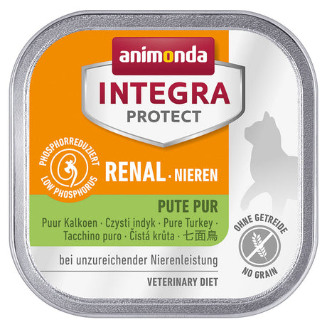 Animonda Integra Protect Niere Katzenfutter Schälchen – mit Pute 16x100g