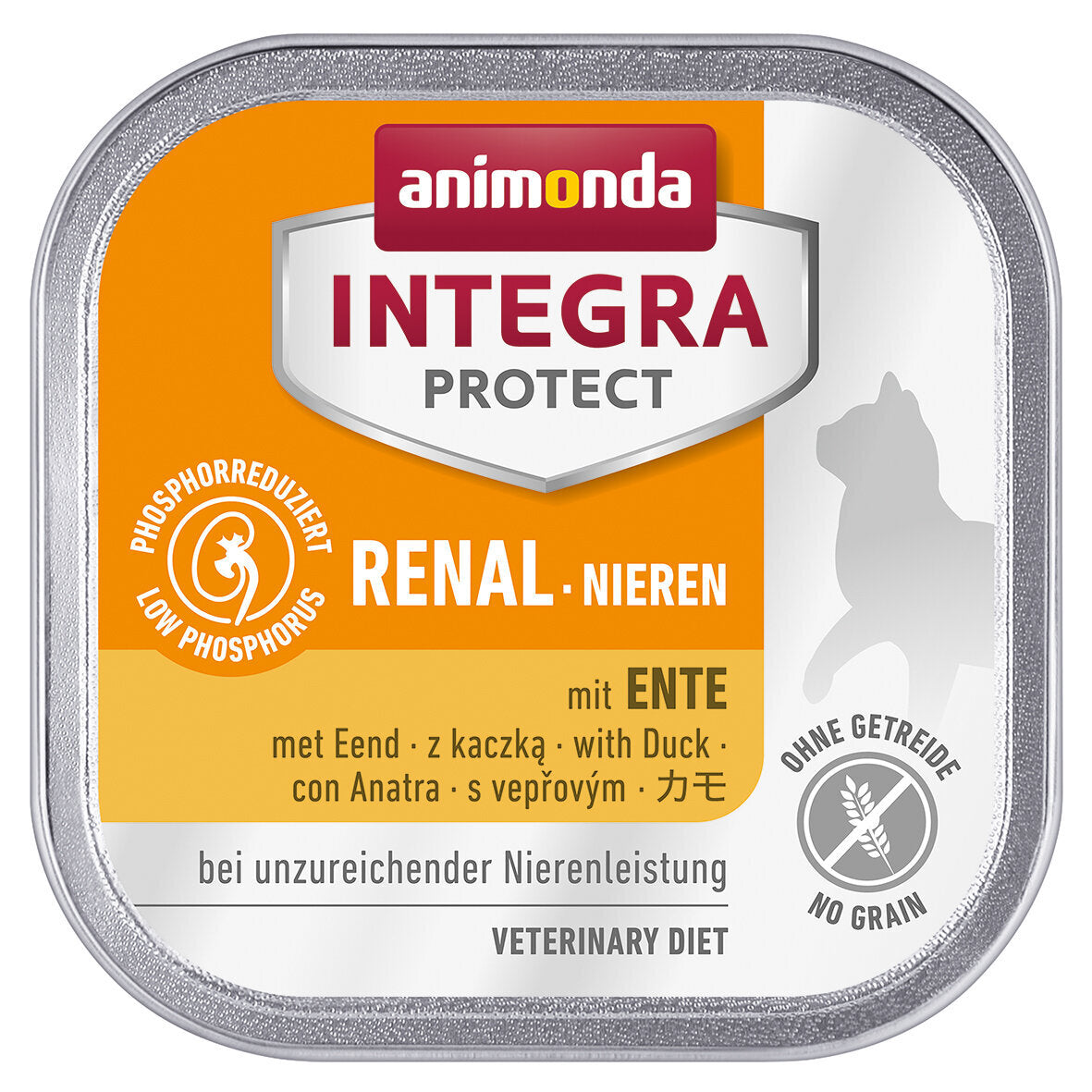 Animonda Integra Protect Niere Katzenfutter Schälchen – mit Ente 16x100g