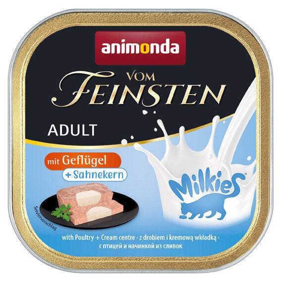 Katzen Futter vom Feinsten mit Kern – Geflügel & Sahnekern, 32x100g