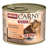 Katzen Nass Futter Carny Adult – Huhn & Pute & Entenherzen, 6x200g