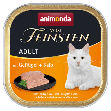 Animonda vom Feinsten Adult Katzenfutter – Geflügel & Kalb 32x100g