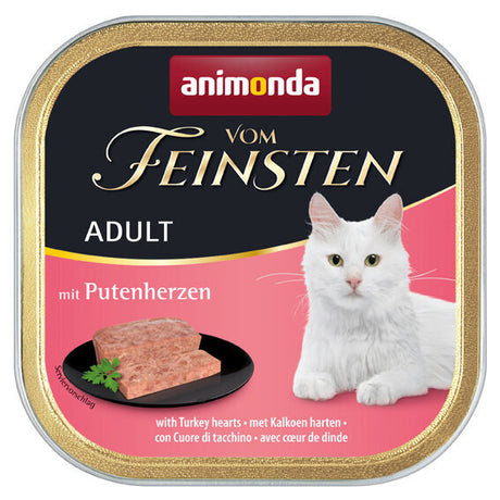 Animonda vom Feinsten Adult Katzenfutter – Putenherzen 32x100g