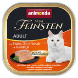 Animonda Vom Feinsten Katzenfutter mit Schlemmerkern – mit Huhn, Rindfleisch & Karotten 32x100g