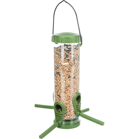 Vogelfutter Spender für Außen – ca. 450 ml/23 cm, grün