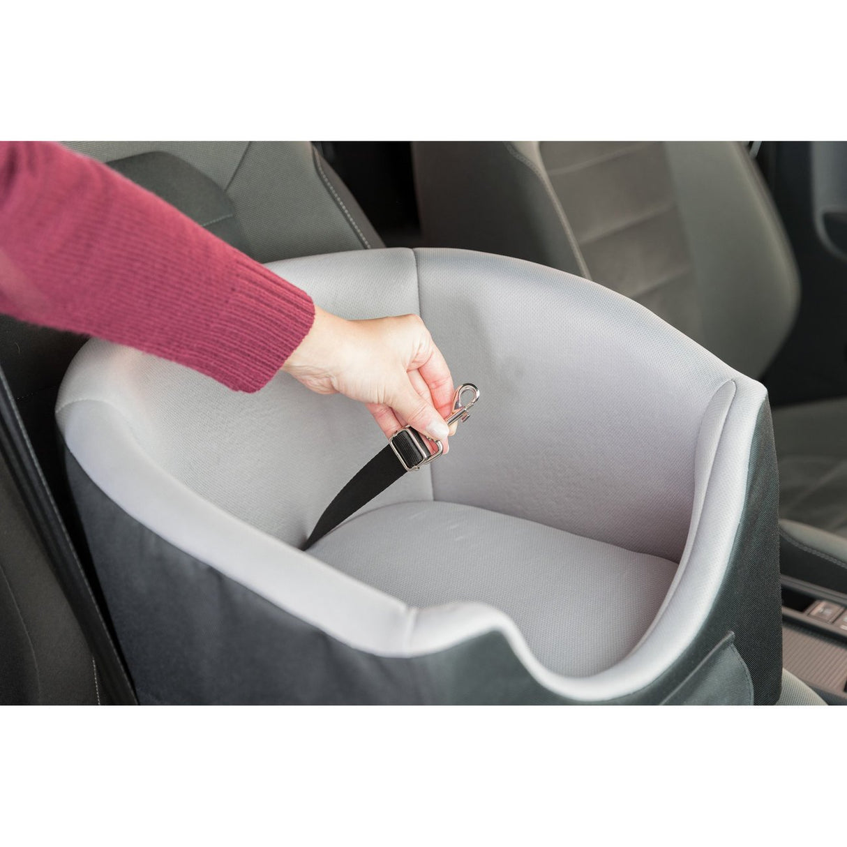 Hundeautositz mit Kurzleine
