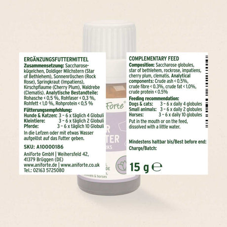 AniForte Bachblüten Gewitter & Silvester  Globuli für Hunde & Katzen 15 g