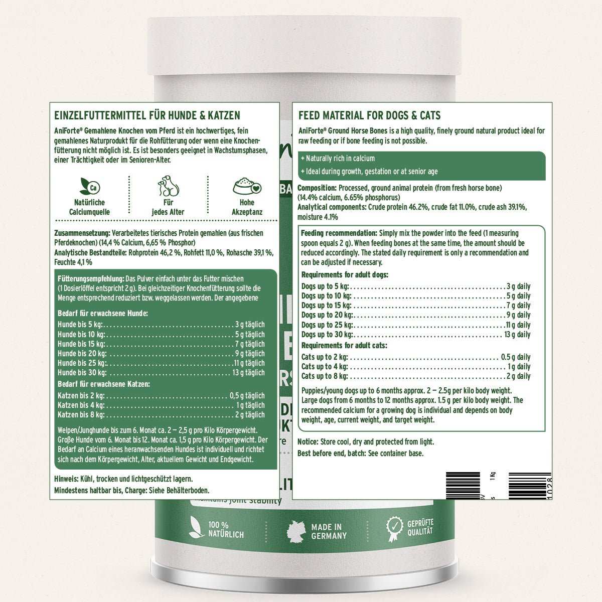 AniForte BARF-Line Gemahlene Knochen Pferd