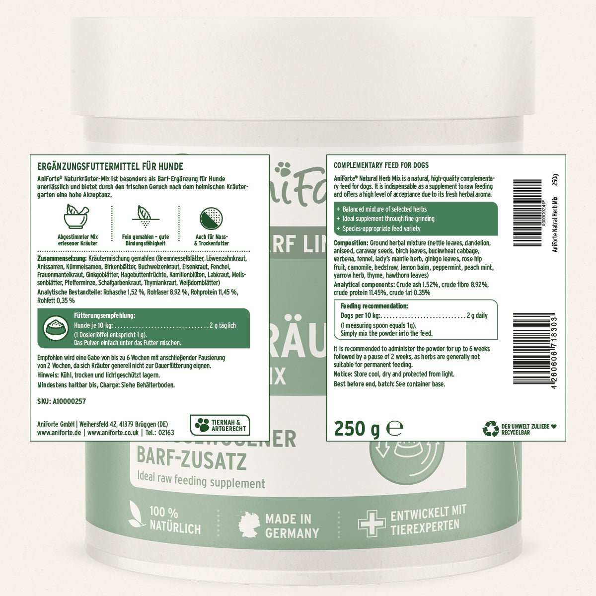 AniForte BARF-Line Naturkräuter-Mix 250 g