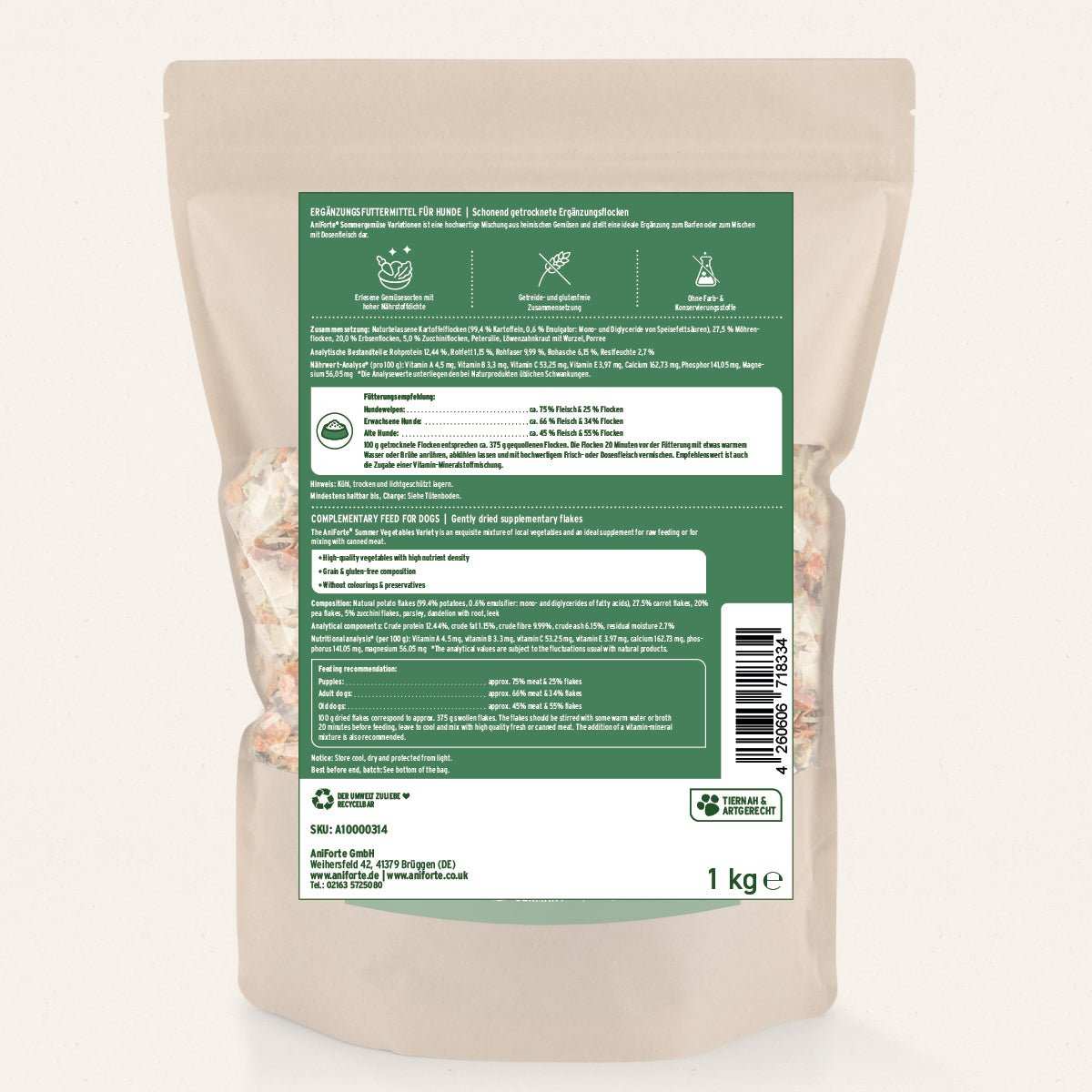 AniForte BARF-Line Sommergemüse Variationen 1 kg