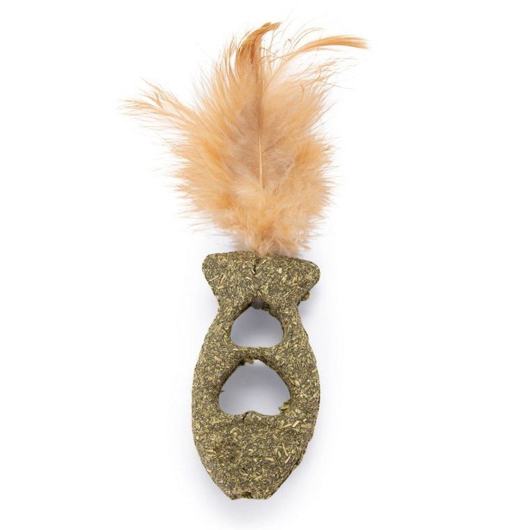 Catnip Fisch mit Federn – 12 x 3,5 cm