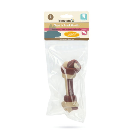 Chew'n Snack Duetto mit Süßkartoffel – Gr. L - 17 cm - Huhn und Käse