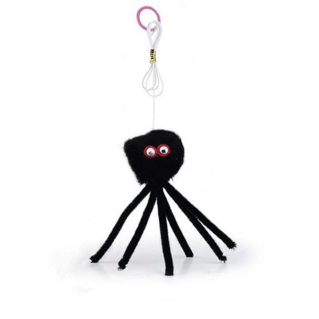 Halloween Spielzeug Spinne für Katzen – ca. 7,5 cm, schwarz