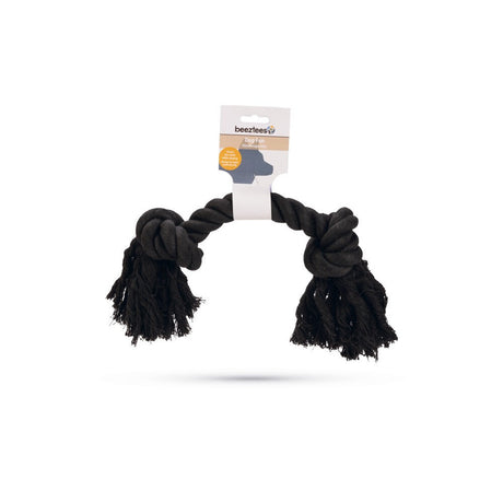Hunde Spieltau mit 2 Knoten Schwarz
