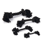 Hunde Spieltau mit 2 Knoten Schwarz