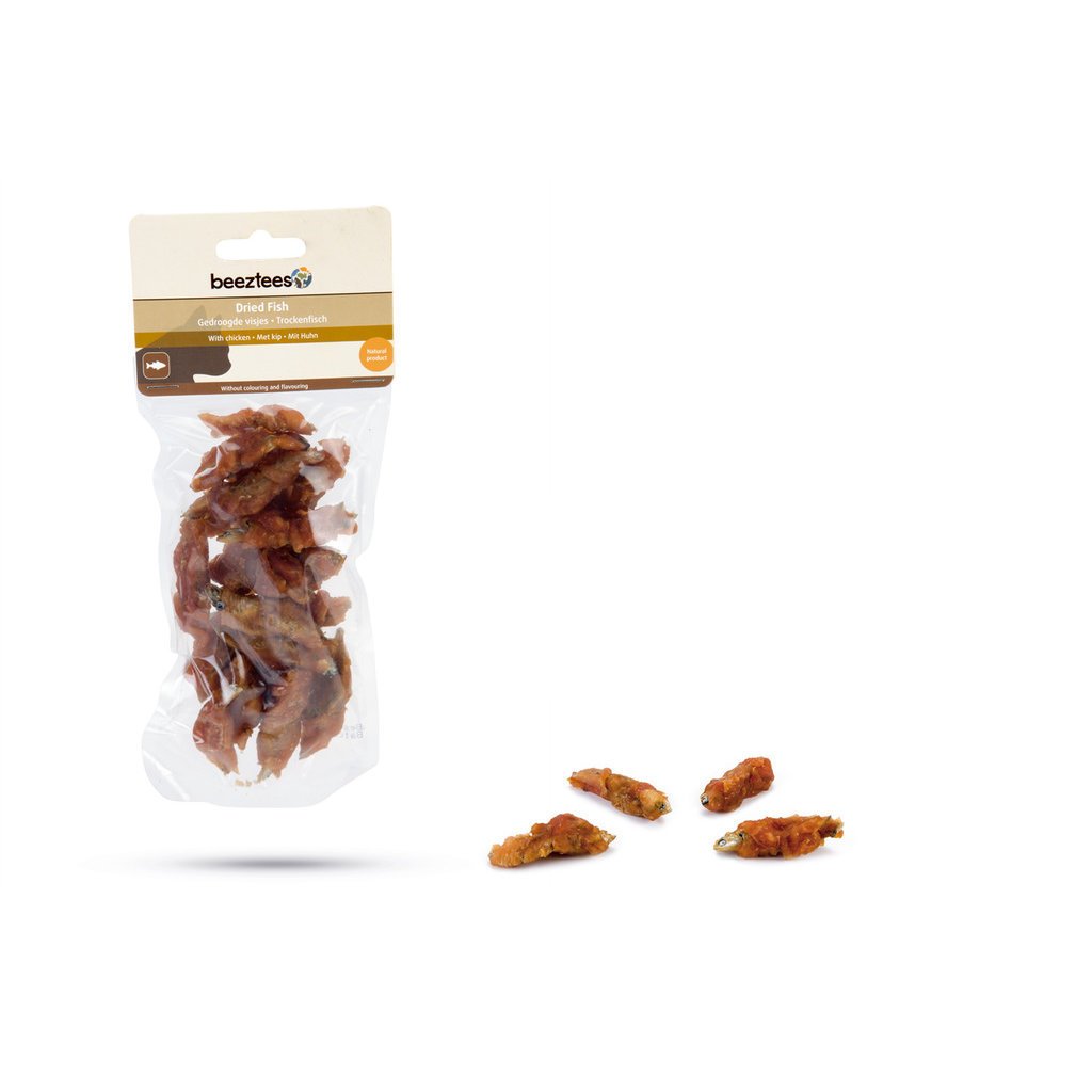 Beeztees Katzensnack getrocknete Fische mit Huhn – 70 g