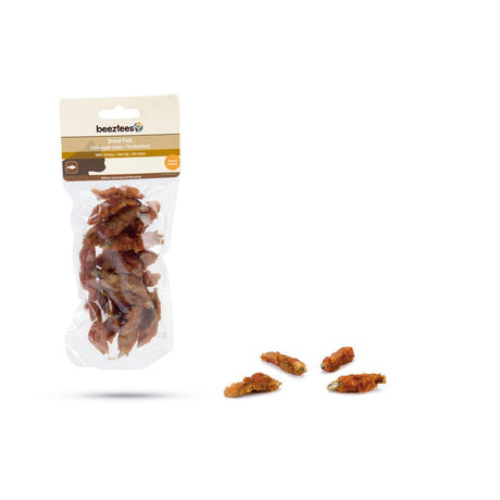 Beeztees Katzensnack getrocknete Fische mit Huhn – 70 g