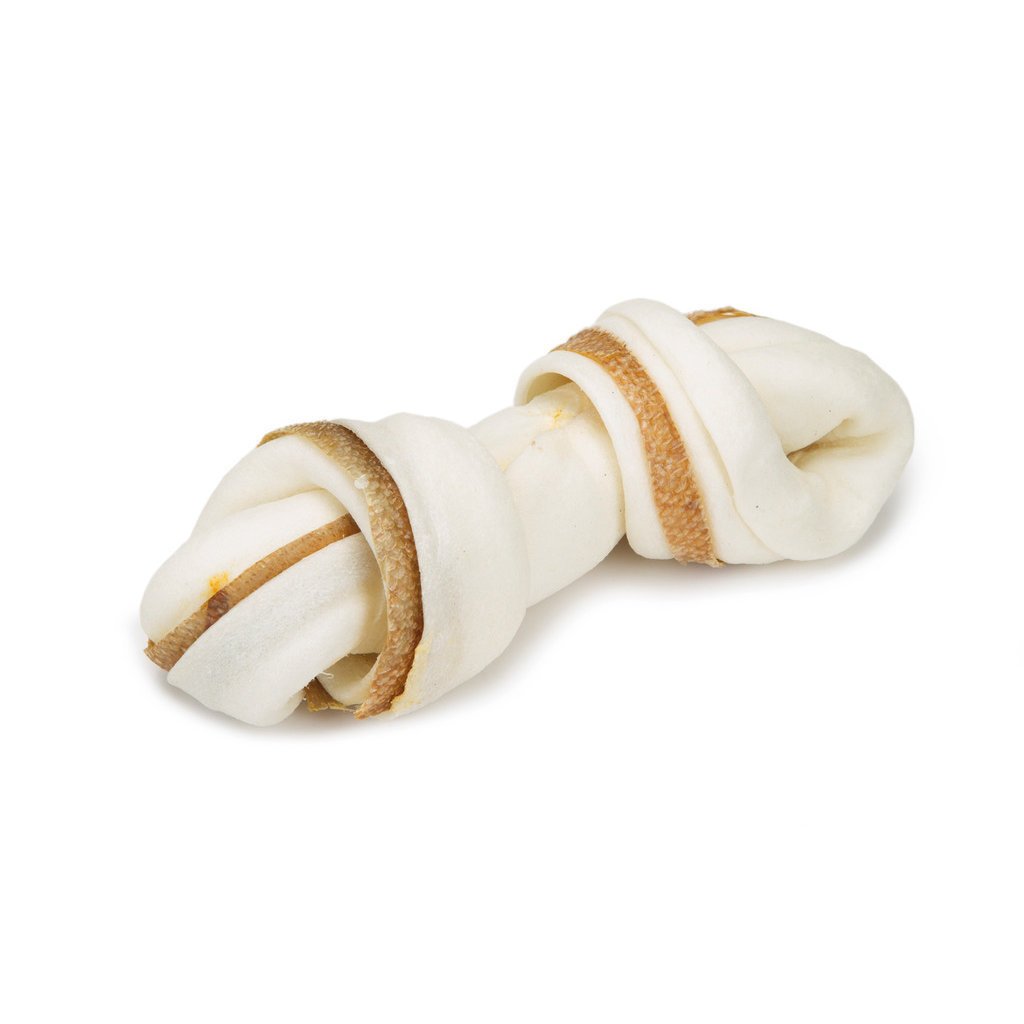 Beeztees Kauknoten mit Lachs für Hunde – 3 Stck - L: 13 cm (50-60g)