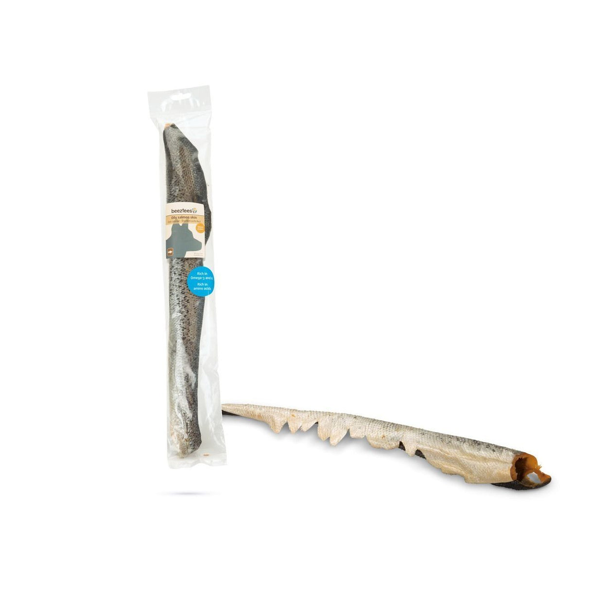 Beeztees Lachshaut Hundesnack – fette Lachshaut - 1 Stck.