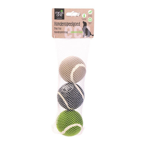 Minus One 3er Set nachhaltige Tennisbälle – 3 Stück, Ø 6,3 cm