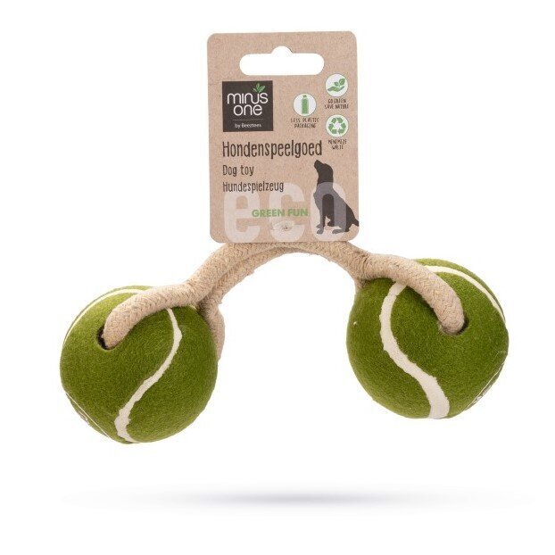 Minus One Nachhaltiger Duo Tennisball – 21 x Ø 6,3 cm, grün