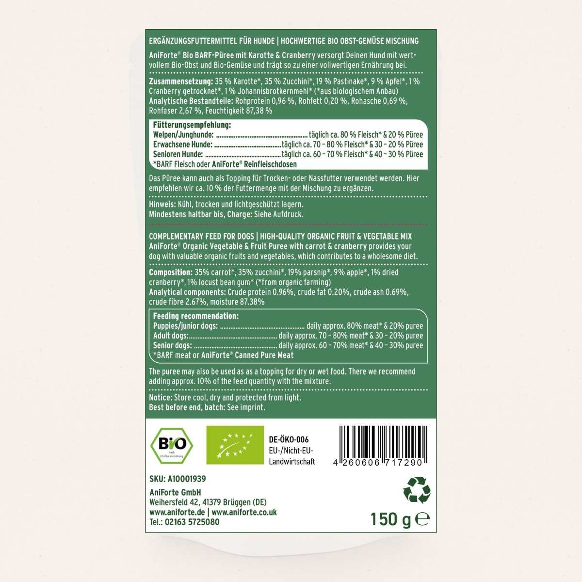AniForte BIO BARF-Püree Probier 3er Set