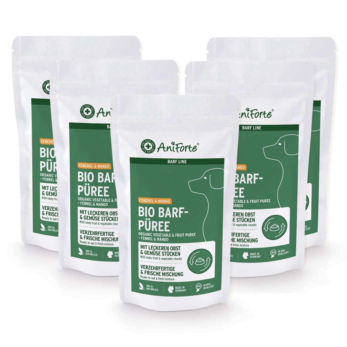 AniForte Bio BARF Püree "Fenchel & Mango" 14 x 150 g