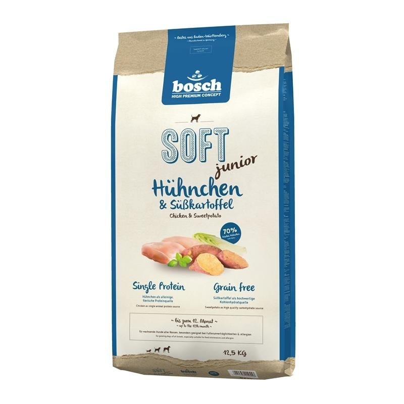 Bosch Soft Junior Hühnchen & Süßkartoffel Hundefutter – 12,5kg