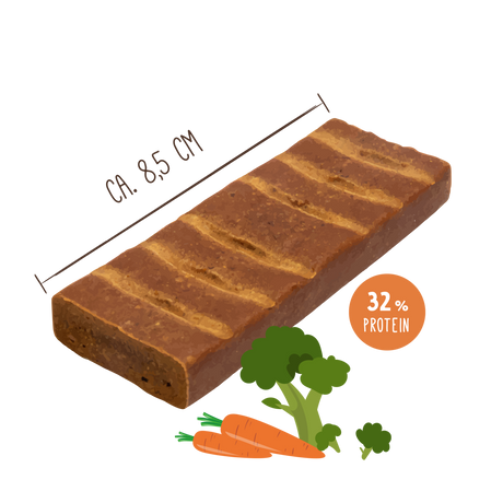 Sammys Fitness-Schnitte – mit Brokkoli & Karotten, 25 g